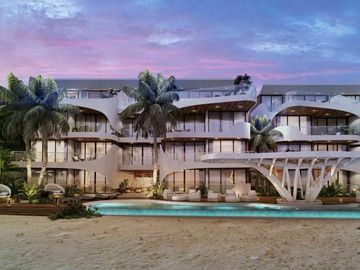 Condo con alberca frente al mar, pool bar, Tecnología Ecológica, en venta