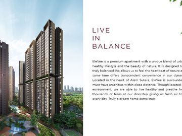 ELEVEE apartemen mewah di Alam Sutera hanya 19.5 juta/m