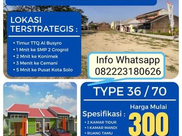 Tanah Manang Solo Tanah Grogol Solo Tanah Solo Barat Kavling Solo