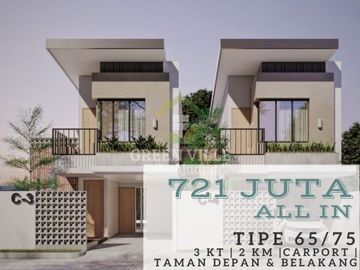 Promo Rumah Baru Minimalis 2 lantai Dekat Tol Pasteur Bandung