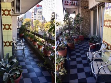 MUY BUEN DEPARTAMENTO SEMIPISO DE 4 AMBIENTES CON DEPENDENCIA DE SERVICIO, BALCÓN Y COCHERA