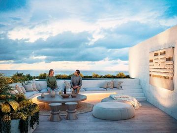 Apartamento frente al mar con alberca para adultos y niños, cava, sky lounge, gi