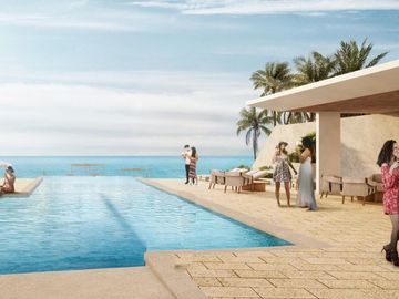 Apartamento frente al mar con alberca para adultos y niños, cava, sky lounge, gi