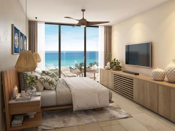 Apartamento frente al mar con alberca para adultos y niños, cava, sky lounge, gi