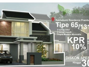 DP Mulai 10% Rumah Modern Tropis Cantik di Prambanan Klaten