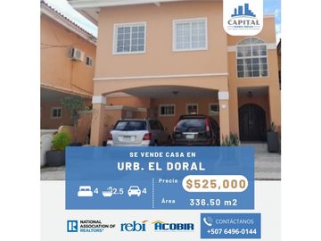 SE VENDE CASA EN URB. EL DORAL - J RICARDO ALFARO
