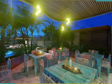 Penthouse con alberca privada, cenote natural y amenidades de lujo