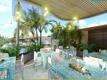 Penthouse con alberca privada, cenote natural y amenidades de lujo