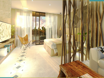 Penthouse con alberca privada, cenote natural y amenidades de lujo