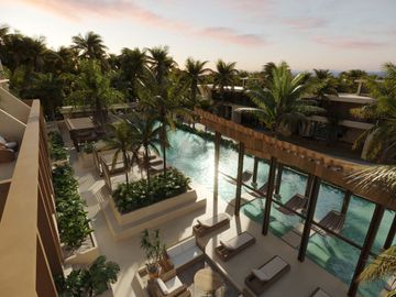 Departamento de Playa  en preventa en Chicxulub Puerto, Yucatán