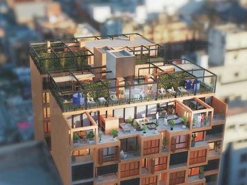 Apartamento 1 dormitorio con terraza en Centro, Montevideo