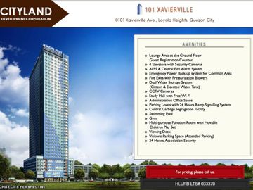 CONDO IN KATIPUNAN, XAVIERVILLE, PRE SELLING AFFORDABLE