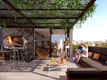 Funcional apartamento de 2 dormitorios con terraza en barrio Tres Cruces, Montevideo