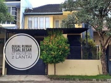 Rumah 2 Lantai Kuning Minimalis di Tegal Besar Jember