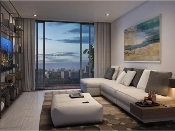 Departamento con terraza, de servicio con baño, alberca, gimnasio, business cent