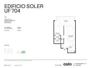 2 ambientes 88m2 en AER HABITA - Palermo Hollywood