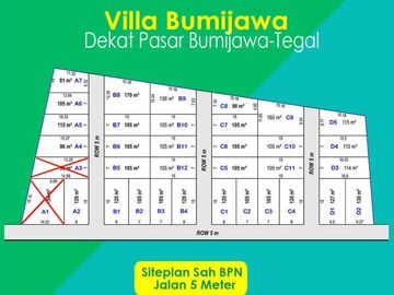 9 Menit Pasar Bumijawa, Tanah Kavling Tegal, Terima SHM Perunit