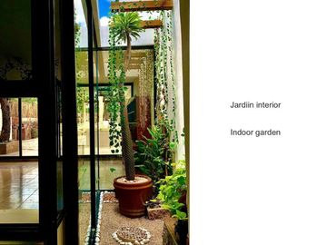 Casa con alberca privada, doble altura, jardin interior, bar con columpios, cerc