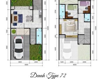 Rumah cluster baru 2 lantai Free biaya di Setu bekasi timur