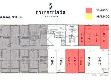 Oficina en Venta en Torre Triada en Col. México