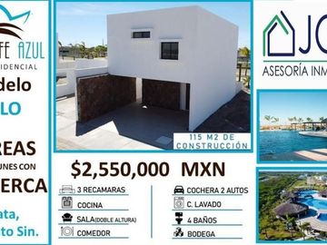 CASA EN VENTA EN RESIDENCIAL ARRECIFE AZUL