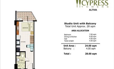 2BR Ready for Occupancy Resort Type Condo, Cypress Tower