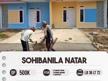 rumah murah kamar 2 di dekat Pasar Natar