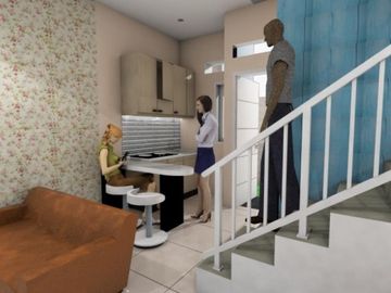 Rumah desiign minimalis dua lantai lok strategis