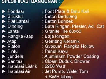 Rumah Cluster Baru dekat Jalan Raya Bebas Banjir di Pamulang, Tangerang Selatan