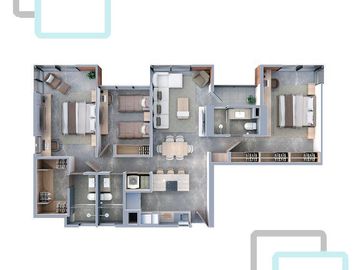 DEPARTAMENTO EN VENTA VALLE PONIENTE ZONA SANTA CATARINA