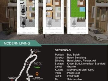 rumah unik berkualitas tinggi 3 lt dibandung barat