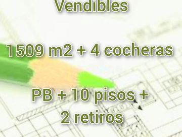 Terreno en Villa Crespo, muñecas al 1000, con 1442 m2 vendibles   5 cocheras
