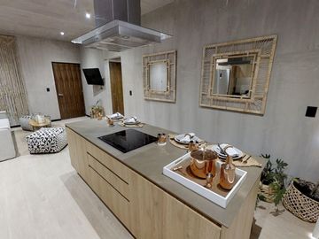 Penthouse 1 recamara con paseo de arte, area comercial estilo Boho, areas verdes