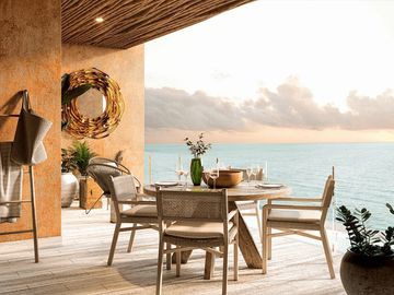 Penthouse frente al mar, con club de playa, 2 terrazas con alberca, acceso al ma