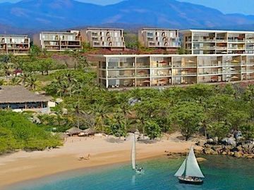 Penthouse vista al mar con club de playa y restaurante, 4 albercas, gimnasio