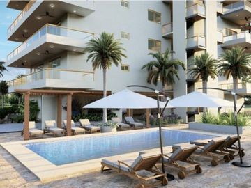Penthouse vista al mar con club de playa y restaurante, 4 albercas, gimnasio