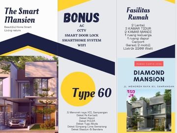 Rumah Millenial modern Desaign Cluster Eksklusif THE SMART MANSION