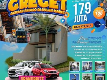 Promo Rumah Sidoarjo Dekat Tol Diamond City Juanda