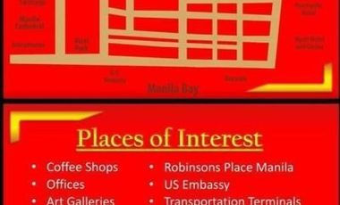 Studio/1BR Unit in Metro Manila near UP, PGH, Robinsons Mall, LRt1,Central bank, Roxas Blvd.Ocean Park, Pedro Gil, U.N