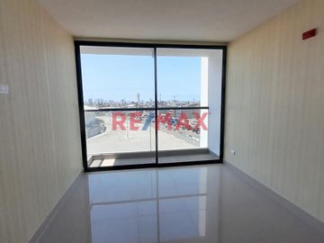 Dpto 1005 vista exterior, en condominio Amauta - Festiva
Calle Casapalca con Av Arica. Cercado de Lima
Area 67.93 m2
- Sala comedor con salida a ba
