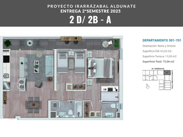 Departamento en Venta en Irarrázabal, Aldunate, Pedro de Valdivia