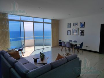 DEPARTAMENTO EN VENTA PUNTA CENTINELA CON LA MEJOR VISTA Y AMOBLADO, TU COMODIDAD EN LA RUTA DEL SOL