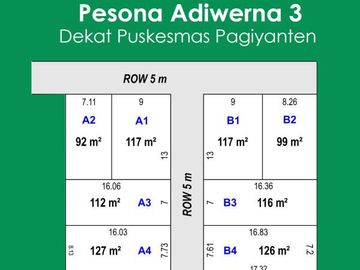 50 Jt-an Sertipikat SHM Dekat Puskesmas Pagiyanten