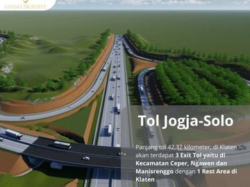 Rumah Luas Type 65/131 Bisa KPR GRATIS LED TV di Prambanan Klaten