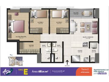 Apartamento en venta, Itagüí, Ditaires