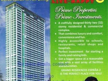33 sqm Condominium For Sale near UST FEU University Belt