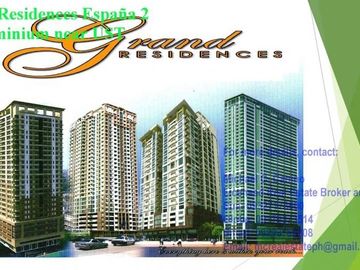 33 sqm Condominium For Sale near UST FEU University Belt