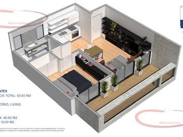 Departamento 2 ambientes a estrenar con balcón aterrazado y gran vista