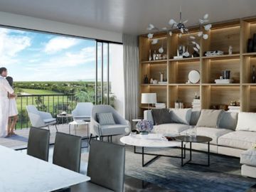 Departamento con campo de golf en Yucatan Country Club.