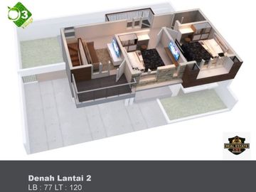Villa Murah 2 Kavling dijadikan 1